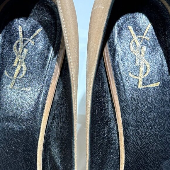 Yves Saint Laurent Patent Leather and Suede Tribtoo Pumps Nude/Camel Size EU 42 - Picture 11 of 14